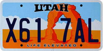 UT license plate X617AL