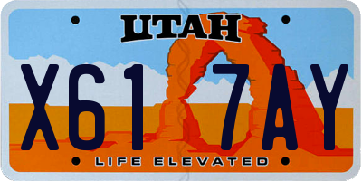 UT license plate X617AY