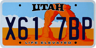 UT license plate X617BP