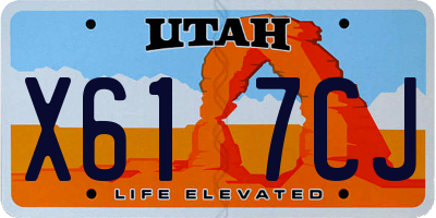 UT license plate X617CJ