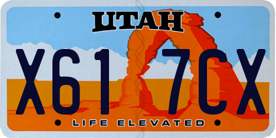 UT license plate X617CX