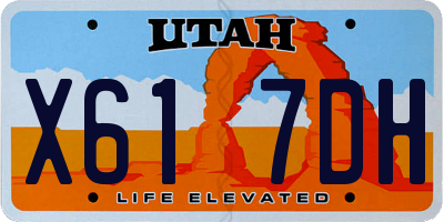 UT license plate X617DH