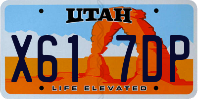UT license plate X617DP
