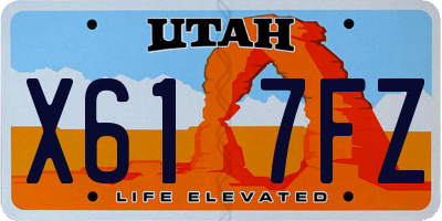 UT license plate X617FZ