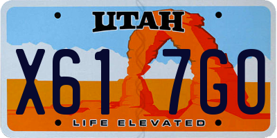 UT license plate X617GO