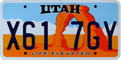 UT license plate X617GY