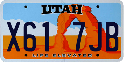 UT license plate X617JB