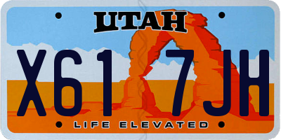 UT license plate X617JH