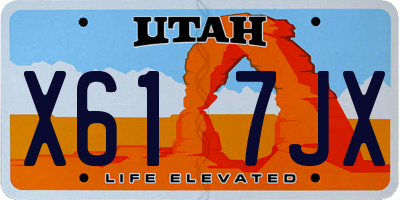 UT license plate X617JX