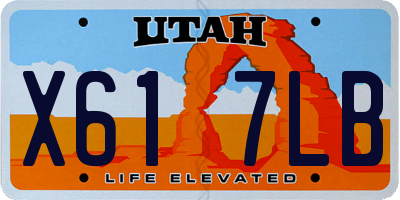 UT license plate X617LB