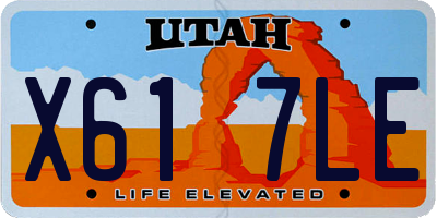 UT license plate X617LE