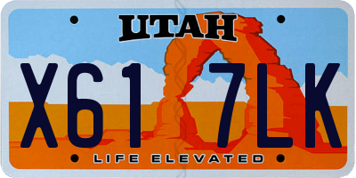 UT license plate X617LK