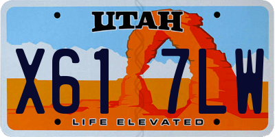 UT license plate X617LW