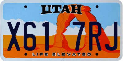 UT license plate X617RJ