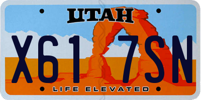 UT license plate X617SN