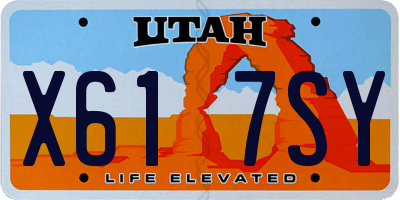 UT license plate X617SY