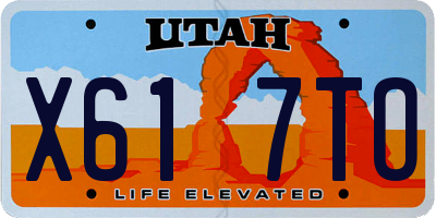 UT license plate X617TO
