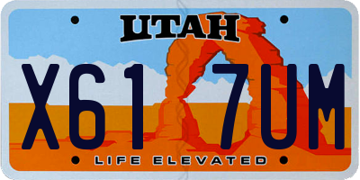 UT license plate X617UM