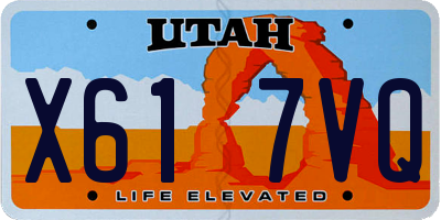 UT license plate X617VQ