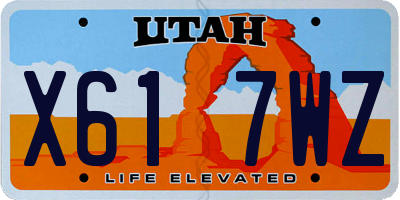UT license plate X617WZ
