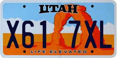 UT license plate X617XL