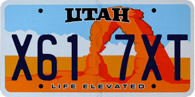 UT license plate X617XT