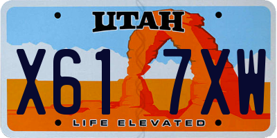 UT license plate X617XW