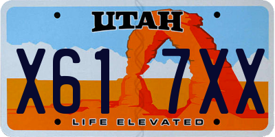UT license plate X617XX