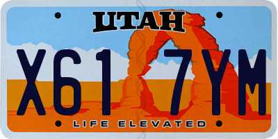 UT license plate X617YM