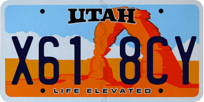 UT license plate X618CY