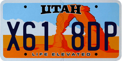 UT license plate X618DP