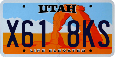 UT license plate X618KS