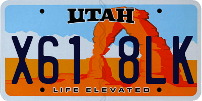 UT license plate X618LK