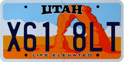 UT license plate X618LT