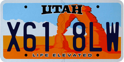 UT license plate X618LW