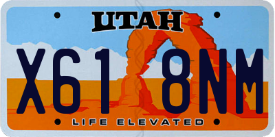 UT license plate X618NM