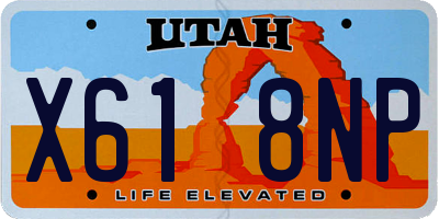 UT license plate X618NP