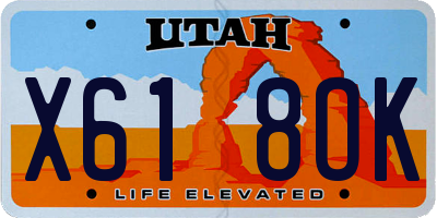 UT license plate X618OK