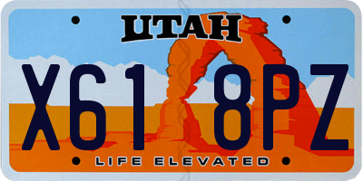 UT license plate X618PZ