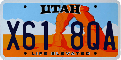 UT license plate X618QA
