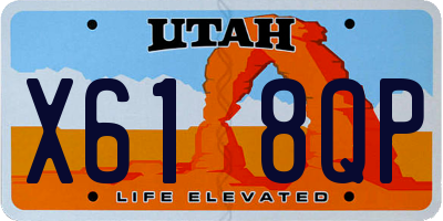 UT license plate X618QP