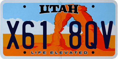 UT license plate X618QV