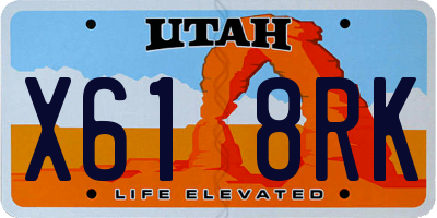 UT license plate X618RK