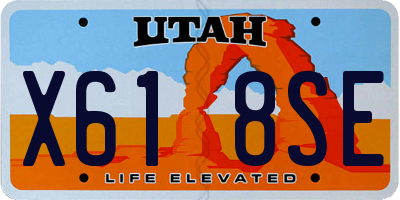 UT license plate X618SE