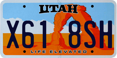 UT license plate X618SH