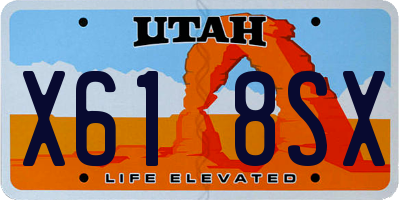 UT license plate X618SX