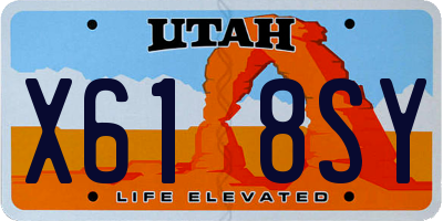 UT license plate X618SY
