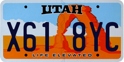 UT license plate X618YC