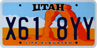 UT license plate X618YY