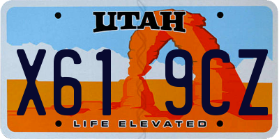UT license plate X619CZ